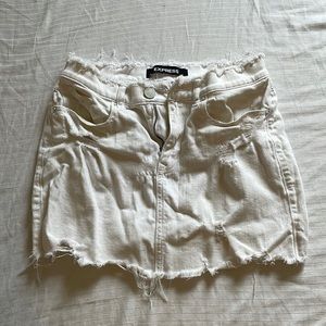 Express White Demin Skirt